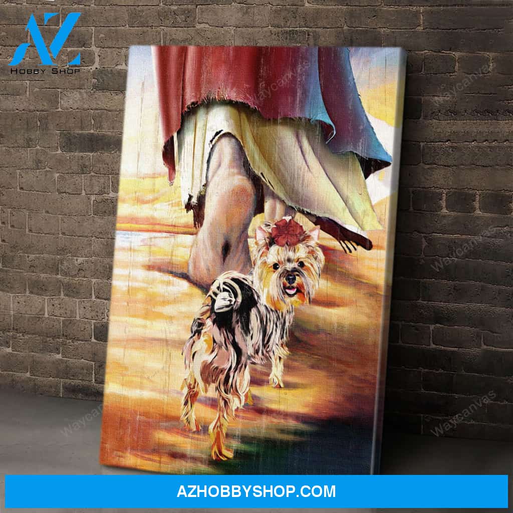 Yorkshire terrier - Follow His steps Yorkshire - Portrait Canvas Prints - Wall Art