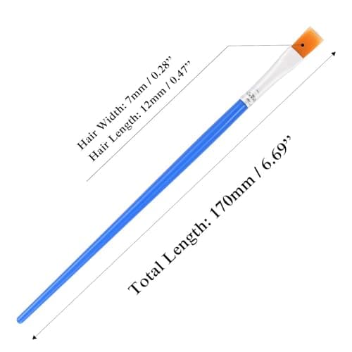 UPINS 30 Pcs Flat Paint Brushes, Small Brush Bulk for Detail Painting