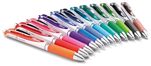Pentel EnerGel RTX Retractable Liquid Gel Pens, (0.7mm), Assorted Colors, Ultimate Writing Pens, Best Writing Pens for Office, School and Journaling, Pack of 12