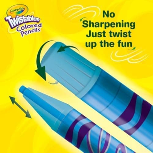 Crayola Twistables Colored Pencil Set (50ct), No Sharpen Colored Pencils For Kids, Kids Art Supplies for Back to School, 4+ [Amazon Exclusive]
