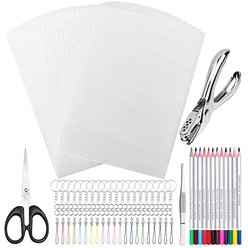 Shrinky Plastic Sheets Keychain Kit Review – 125 Pieces Tested