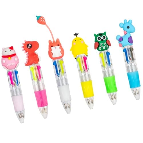HNSYYF 60-Pack Multicolor Pen in One - Cute Pens for Kids - 4-in-1 Ballpoint Pens, Perfect for Birthday & Children's Party Favors, Classroom Prizes & School Supplies