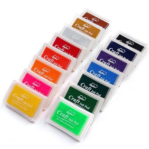 Lsushine Craft Ink Pad Set Review: 15 Vibrant Colors for Every Crafter