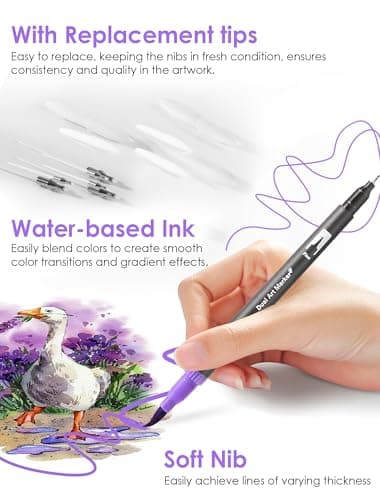 TOSHARE Art Markers Pens Dual Tip Coloring Markers Set with Brush & Fine Nib for Adult Coloring Book Brush Pens Professional Calligraphy & Drawing Art Supplies Kit for Adults (72 Colors)