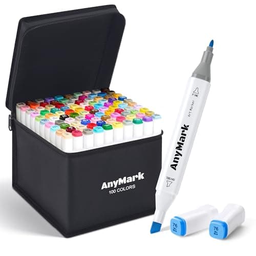 Avis AnyMark Alcohol Markers 100 couleurs : test complet du set