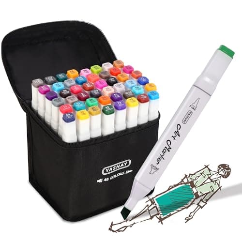 YASNAY Alcohol Markers Review: 48-Color Dual Tip Set Tested