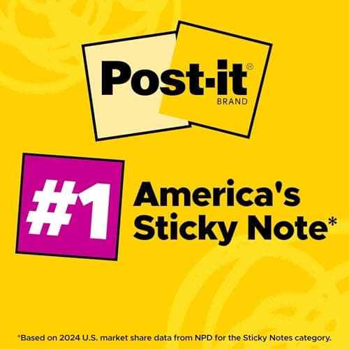 Post-it Mini Notes, 1 3/8 in. x 1 7/8 in., 24 Sticky Notes Pads, 100 Sheets per Pad, Poptimistic Collection, School Supplies and Oﬃce Products, The Original Post-it Note