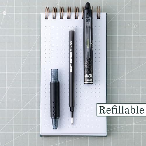 PILOT FriXion Clicker Erasable, Refillable & Retractable Gel Ink Pens, Fine Point, Black/Blue/Red Inks, 3-Pack (31467)