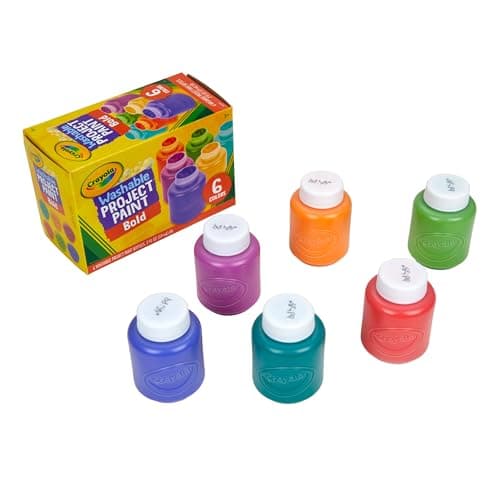 Crayola Washable Kids Paint (6ct), School Supplies, Painting Set for Kids, Spring Crafts, Art Teacher Gifts for Toddlers, Ages 3+