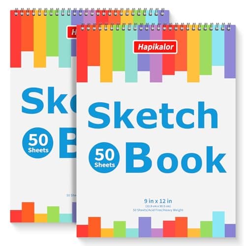 Hapikalor Sketchbook – RECENSION av 9x12 tum Spiralbunden Skissbok