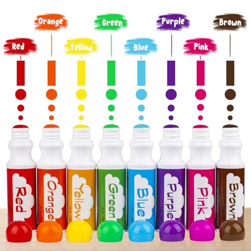Dot Markers for Toddlers Kids Preschool, Bingo Daubers Washable Art Markers 8 Colors, Toddlers Arts and Crafts Supplies, Kids Painting Drawing Coloring Supplies, Dot Paint Craft Kit Preschool Learning