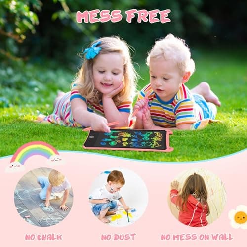 EooCoo Toddler Toys, LCD Writing Tablet for Kids 2 Pack, Toddler Travel Essentials Drawing Pad, Mess Free Coloring Books, Road Trip Activities, Age 3-5 Girls Boys Gifts - 8.5 Inch