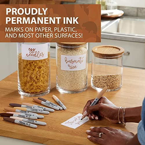 Sharpie Permanent Markers, Special Edition Portrait Colors, Fine Point, 12 Count - Assorted Skin Tone Shades