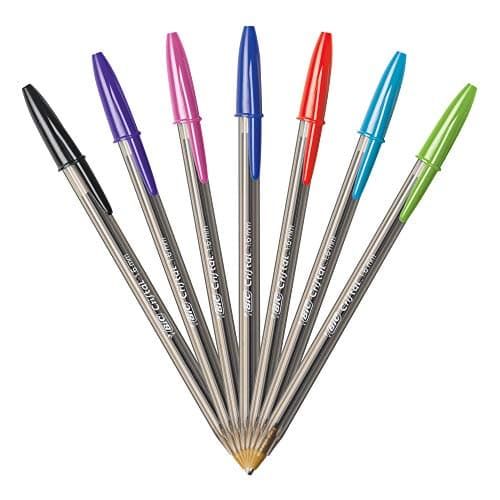 BIC Cristal Xtra Bold Ballpoint Pens, Bold Point (1.6mm) For Vivid And Dramatic Lines, Assorted Colors, 24-Count Pack, Perfect Ink Pens