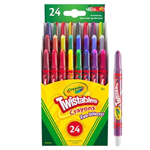 Crayola Twistables Crayons for Kids (24ct) School Supplies for Toddlers, Less Mess Coloring, Gifts for Boys & Girls, Ages 3, 4, 5