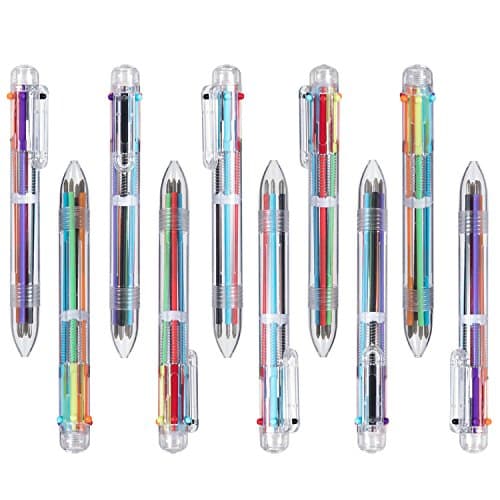 favide 22 Pack 0.5mm 6-in-1 Multicolor Ballpoint Pen,6-Color Retractable Ballpoint Pens for Office School Supplies Students Children Gift,Kids Party Favors