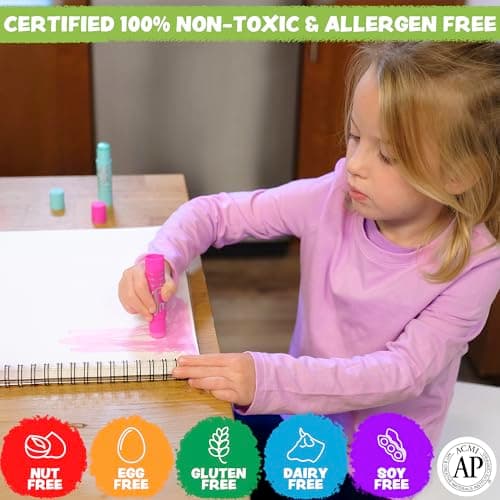 Kwik Stix Solid Tempera Paint Sticks, 24 Colors, Washable Paint Sticks for Kids, Non-Toxic, Quick Drying, Allergen Free, Comes in Classic, Metallic, & Neon Colors, Ideal for Kids and Toddlers