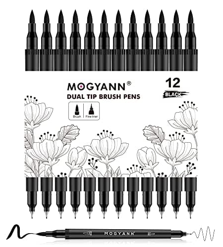Mogyann Drawing Pens Review: Solid 12-Pack Dual Brush Markers for Artists