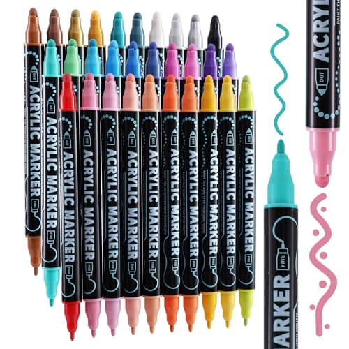 nauets Acrylic Paint Markers Review: 30-Color Dual-Tip Set Tested