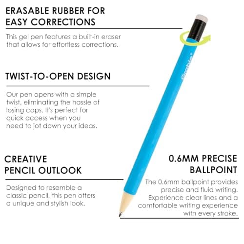 Grabie Erasable Gel Pens, Medium Point 0.7 mm Erasable Pens, Make Mistakes Disappear for Drawing Writing Planner, Pack of 9 Assorted Colors