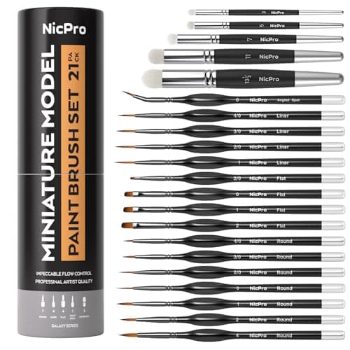 Nicpro Miniature Paint Brushes Review: 21PCS Set Tested