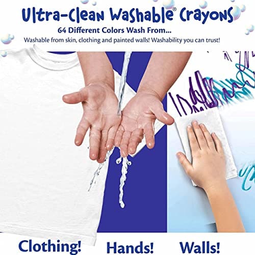 Crayola Washable Crayons for Kids - 64ct (2 Boxes), Classroom School Supplies, Bulk Crayons for Toddlers, Spring Arts & Crafts [Amazon Exclusive]
