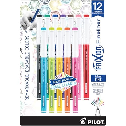 Pilot FriXion Fineliner Erasable Pens Review: 12 Colors Tested