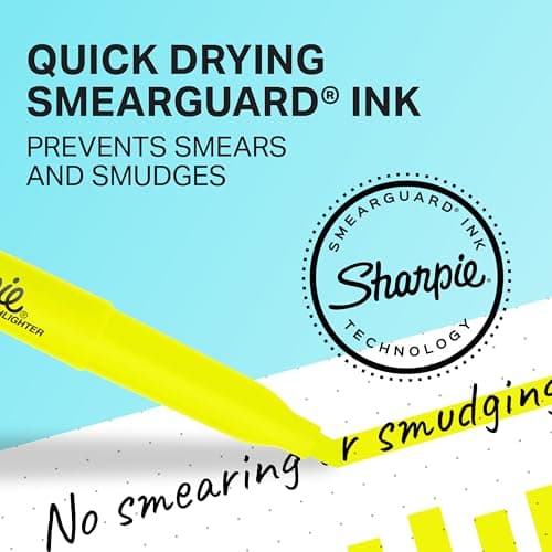 Sharpie Pocket Highlighters, Chisel Tip, Quick Dry, Assorted Fluorescent Colors, 12 Count - For Studying, Note-Taking, School, College, Office, Student & Teacher Supplies