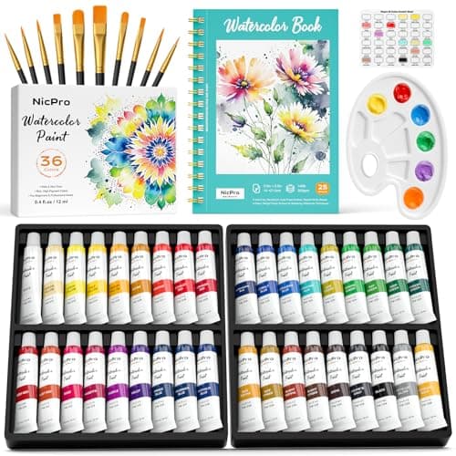 Nicpro Wasserfarben Set 36 Farben im Test – lohnt es sich?
