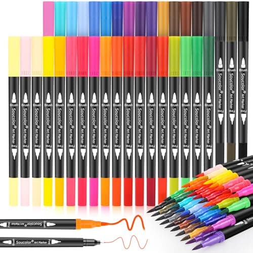 Soucolor Art Brush Markers Review: 36 Colors Tested