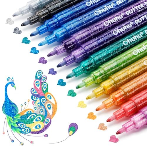 Ohuhu Glitter Markers Recensione: 12 Colori Glitter per Creatività Senza Limiti