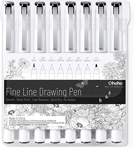 Ohuhu Fineliner Pens Review: 8-Size Drawing Set Tested