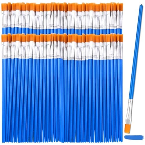 126 Pcs Flat Paint Brushes Review – Solid Bulk Set for Kids and Crafters