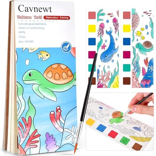 Cavnewt Pocket Watercolor Book Review – Undersea World Set for Kids
