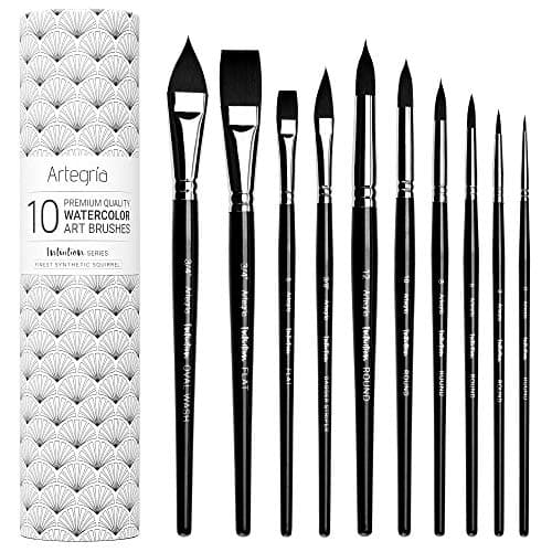 ARTEGRIA Watercolor Brush Set Review: 10 Professional Brushes Tested