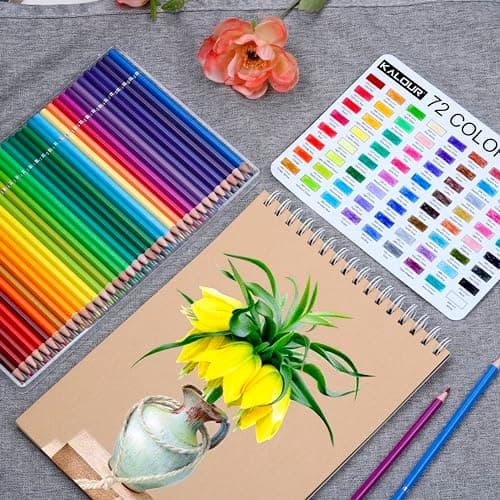 KALOUR 72 Count Colored Pencils for Adult Coloring Books, Soft Core,Ideal for Drawing Blending Shading,Color Pencils Set Gift for Adults Kids Beginners