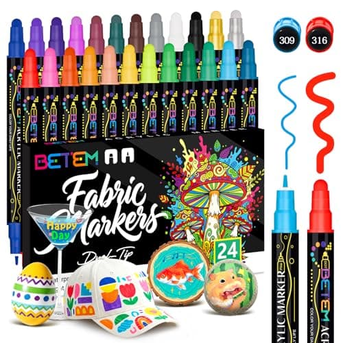 Betem 24 Colors Dual Tip Acrylic Paint Markers Review 2024