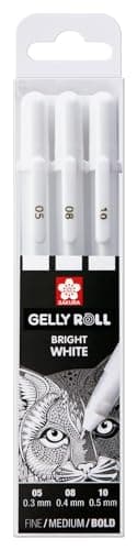 SAKURA Gelly Roll Basic White: Análisis del Set de 3 Bolígrafos Gel
