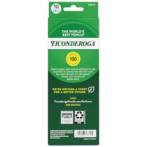 Ticonderoga® Pastel Pencils, 2 Soft, Assorted Colors, Pack Of 10 Pencils