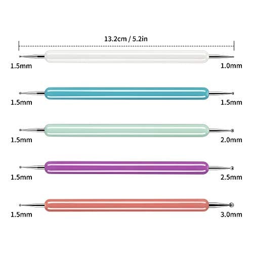 5 Pcs Pattern Tracing Stylus, Ball Embossing Stylus for Transfer Paper, Tracing Tools for Drawing, Embossing Tools for Paper, Art Dotting Tools for Nail Art, Ball Tip Clay Tools Sculpting Stylus