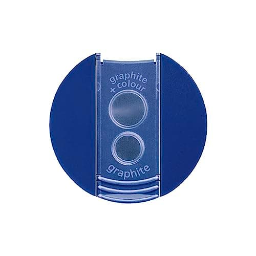 STAEDTLER Double-Hole Tub Pencil Sharpener: Dual Size Manual Sharpener for Standard Graphite & Colored Pencils - Compact Design - Ideal for Classroom, Home, Office, & Art Studio