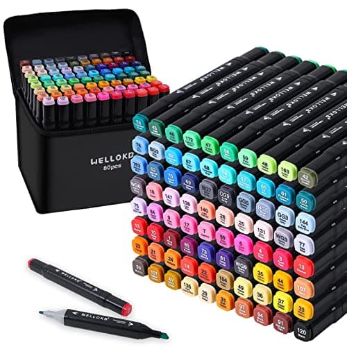 WELLOKB Alcohol Markers 80 Colors Review – Dual Tip Permanent Markers Tested