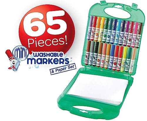 Crayola Pip-Squeaks Washable Marker Set (65ct), Coloring Set, Drawing Art Supplies for Kids, Spring Craft Kit, Travel Activity, Gifts for Kids