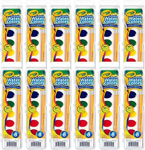 Crayola Washable Watercolor Paint Sets Review – 12-Count Bulk Kids Art Kit