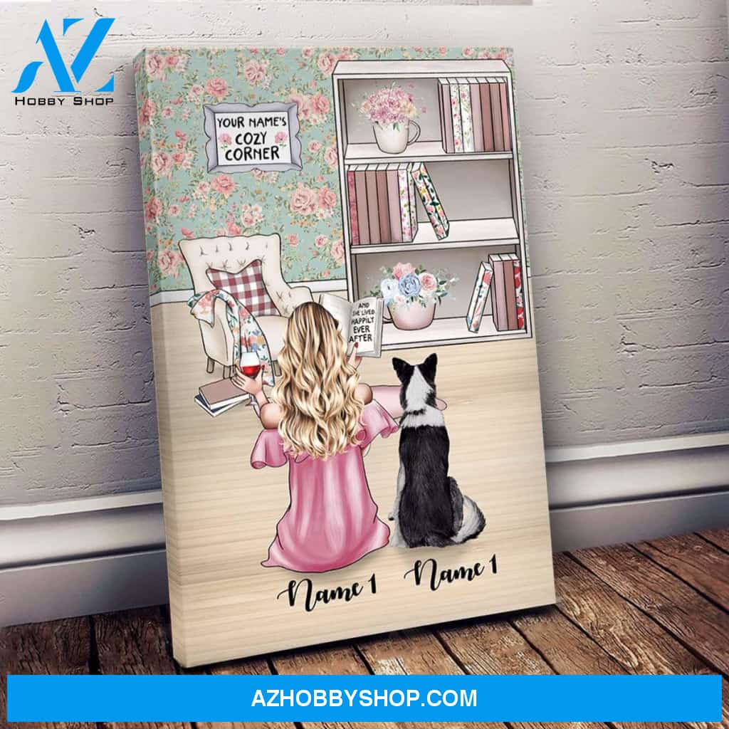 And She Lived Happily Ever After With Her Dog Poster & Canvas