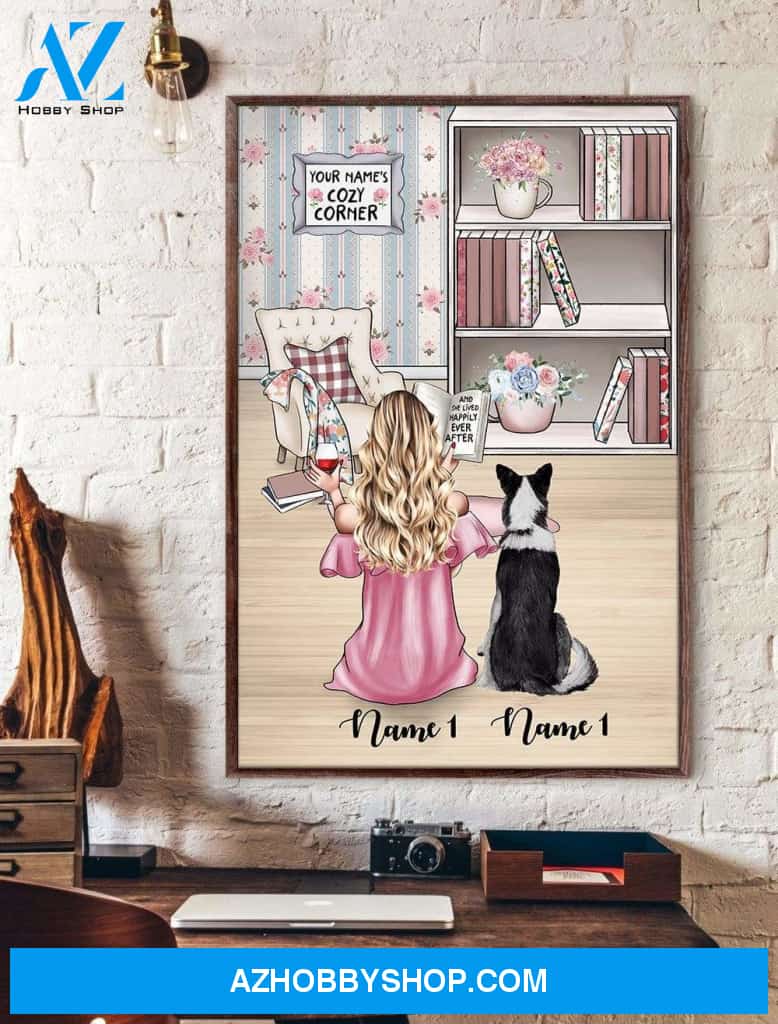 And She Lived Happily Ever After With Her Dog Poster & Canvas