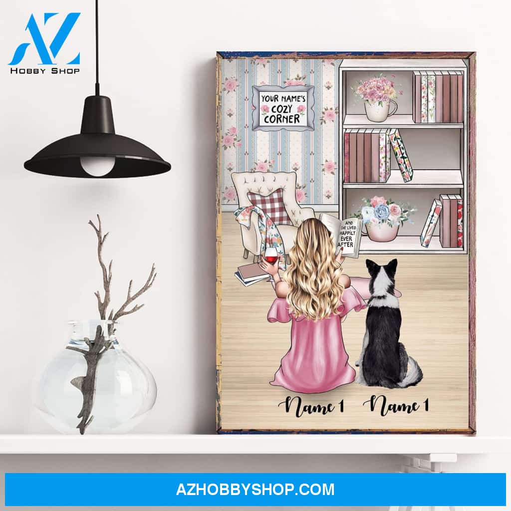 And She Lived Happily Ever After With Her Dog Poster & Canvas