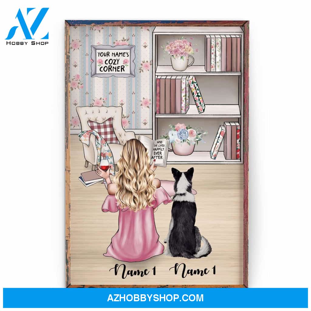 And She Lived Happily Ever After With Her Dog Poster & Canvas