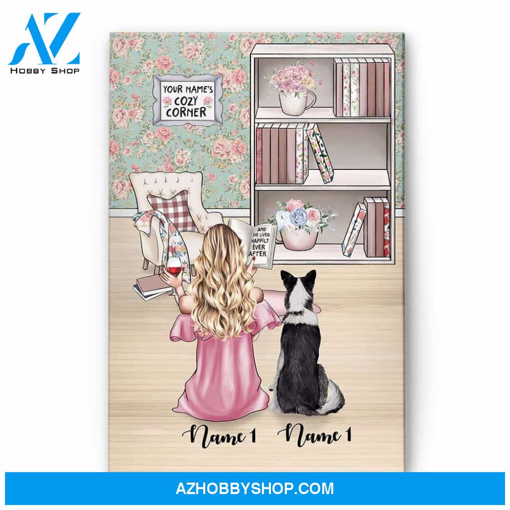 And She Lived Happily Ever After With Her Dog Poster & Canvas