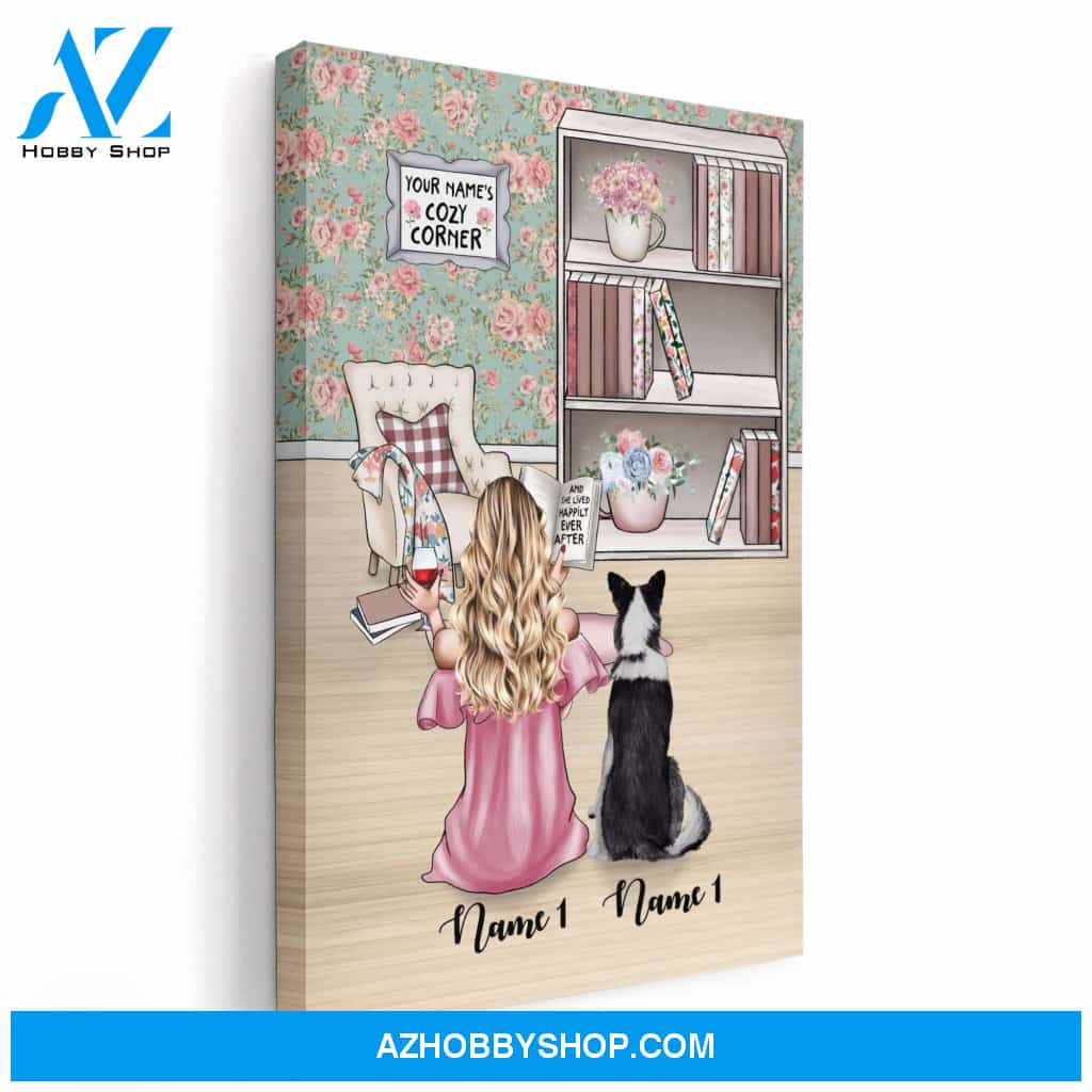 And She Lived Happily Ever After With Her Dog Poster & Canvas